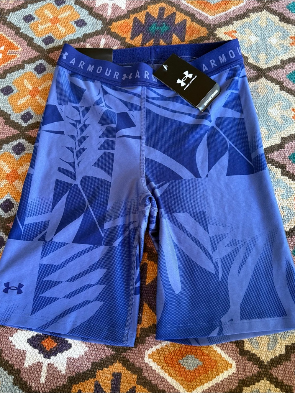 Under Armour Running Bike Shorts Blue Small Women’s Athletic Shorts New